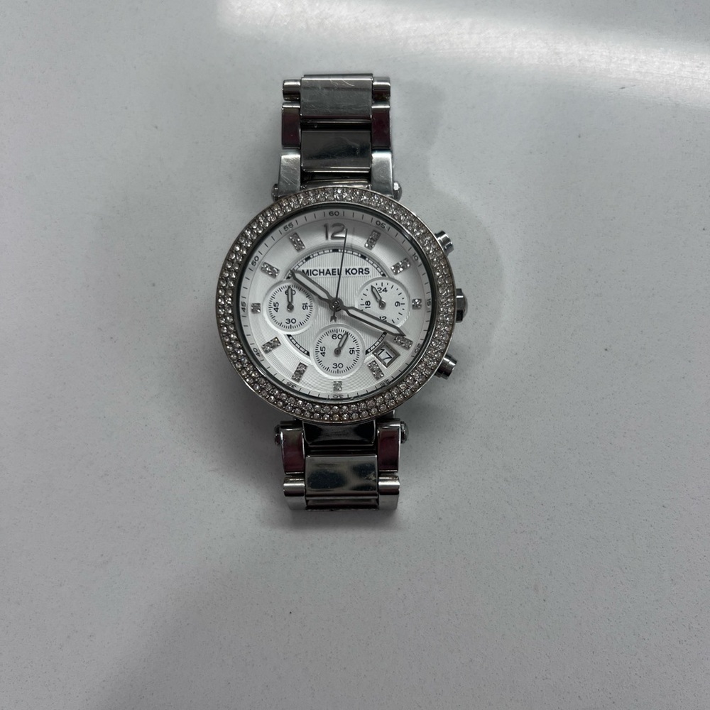 Michael Kors Women’s Silver Chronograph Watch - Picture 3 of 7